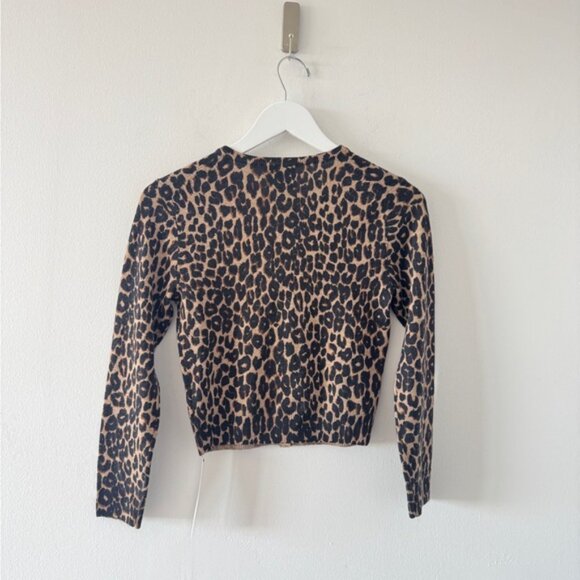 REFORMATION NWT Bernadette Crew Cardigan in Leopard XS - Picture 6 of 6